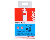 Panneau d'indication d'extincteur feux classe AB