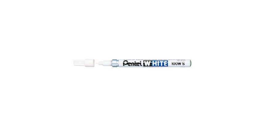 Rotulador permanente Pentel White 100W S pintura punta cónica 2 mm blanco