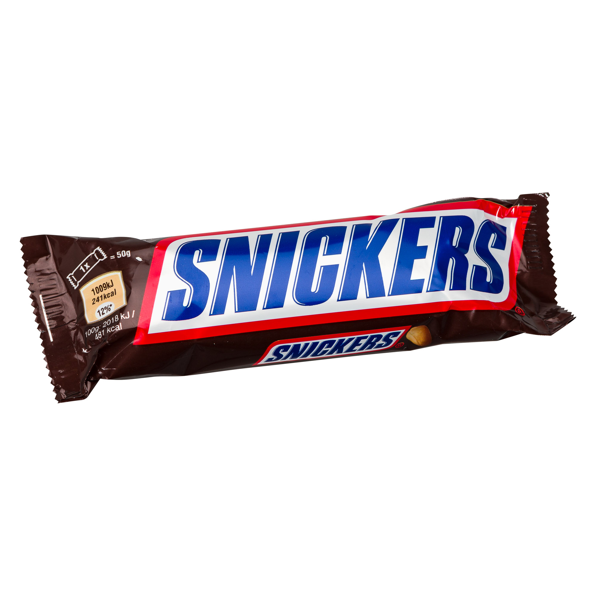 Barres de Chocolat au Lait Snickers 50gr - Présentoir de 24pcs - Snacks  Sucrés