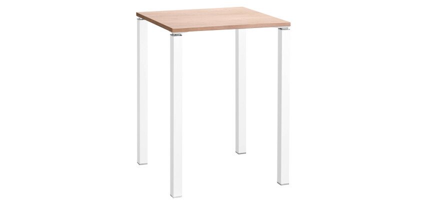 Table haute 80 x 80 cm chêne clair Exprim