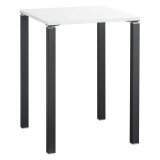 Table haute 80 x 80 cm blanche Exprim