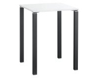 Mesa alta cuadrada Eden 80 x 80 cm blanca