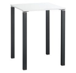Mesa alta cuadrada Eden 80 x 80 cm blanca