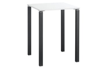 Mesa alta cuadrada Eden 80 x 80 cm blanca