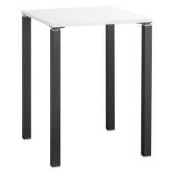 Table haute 80 x 80 cm blanche Exprim