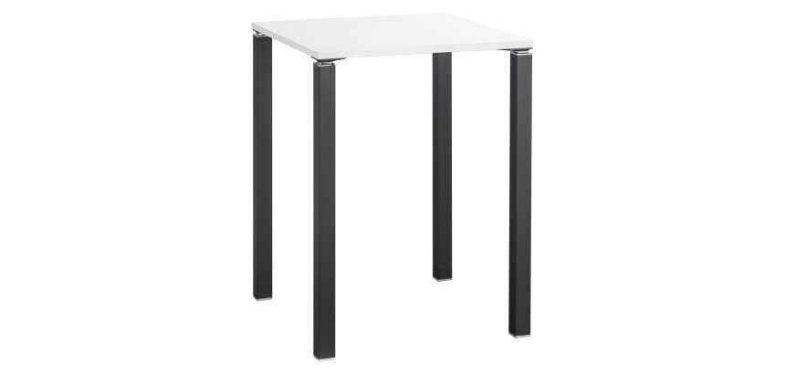 Mesa alta cuadrada Eden 80 x 80 cm blanca