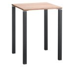 Table haute 80 x 80 cm chêne clair Exprim