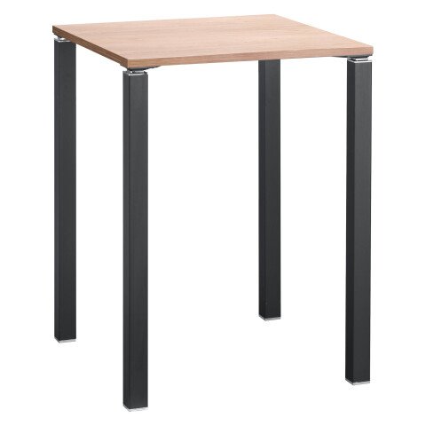 Mesa alta cuadrada Eden 80 x 80 cm roble claro patas antracitas