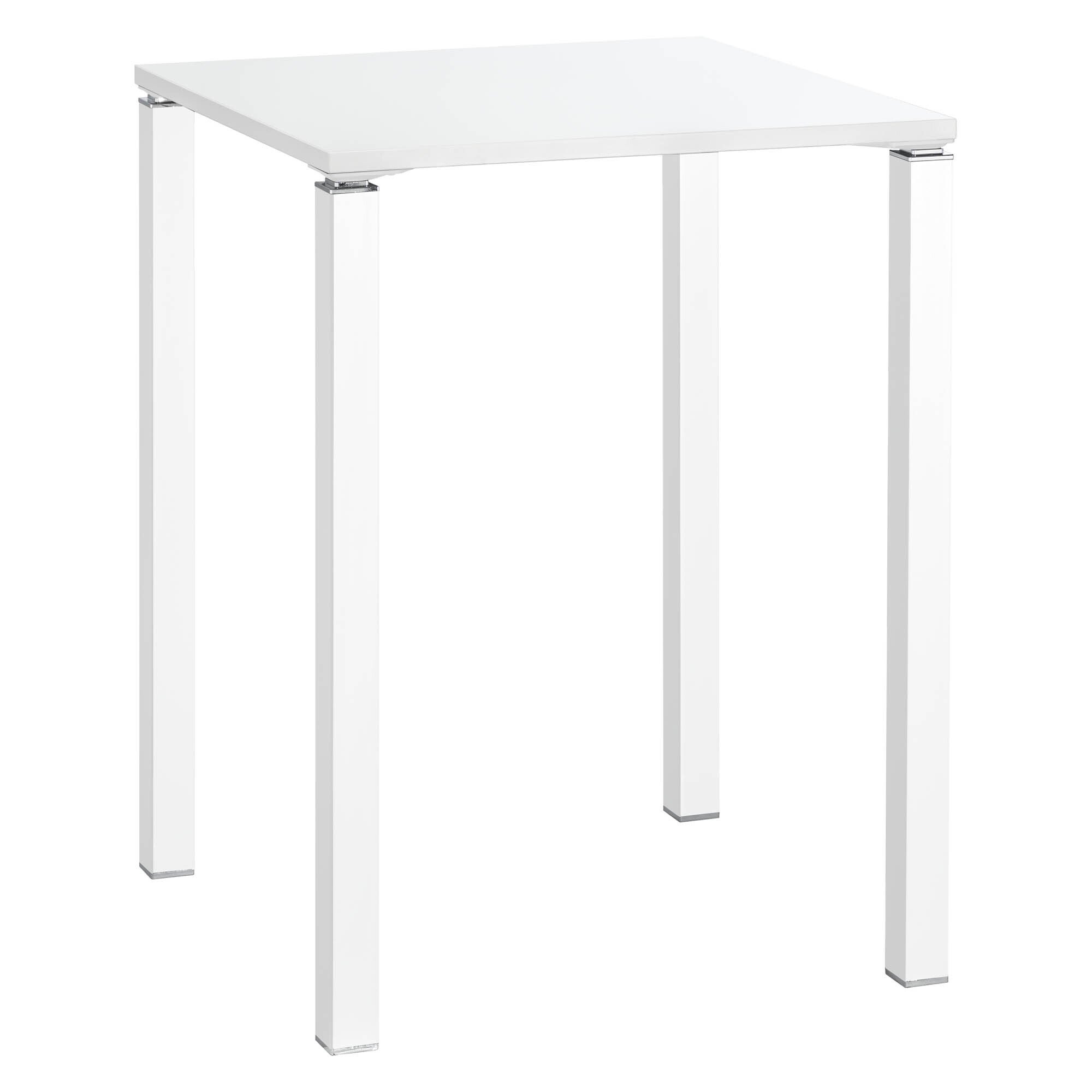 Mesa alta cuadrada Eden 80 x 80 cm blanca