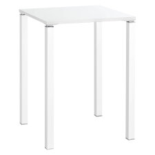 Mesa alta cuadrada Eden 80 x 80 cm blanca