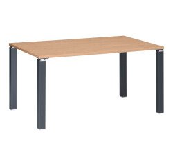 Bureau droit L 140 cm chêne clair Exprim