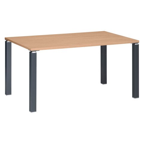 Mesa recta 140 cm Roble claro- antracita Eden