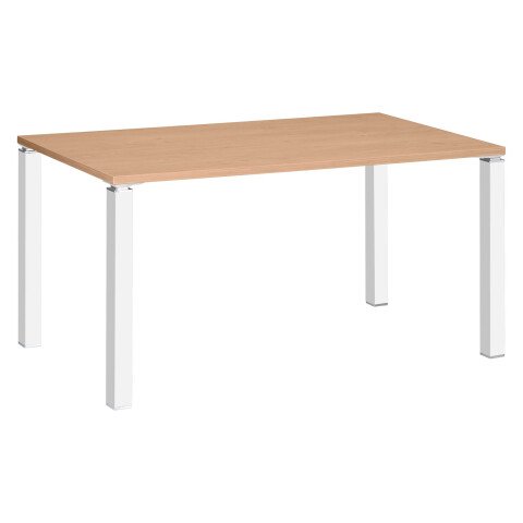 Mesa recta 140 cm Roble claro- blanco Eden