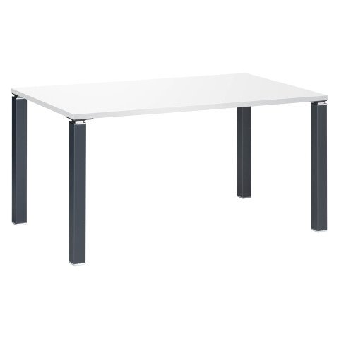Mesa recta 140 cm blanco -antracita Eden