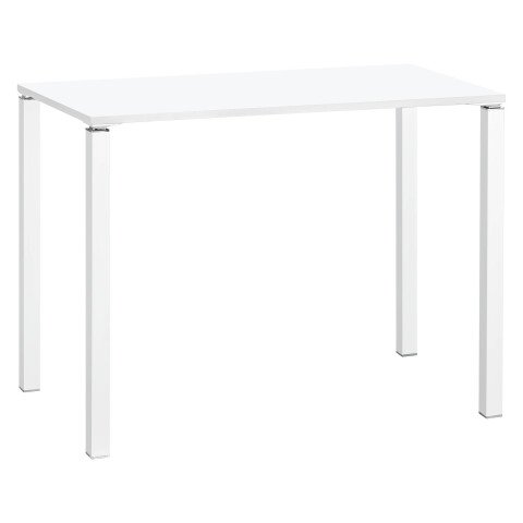 Mesa alta rectangular Eden 140 x 80 cm blanca patas blancas