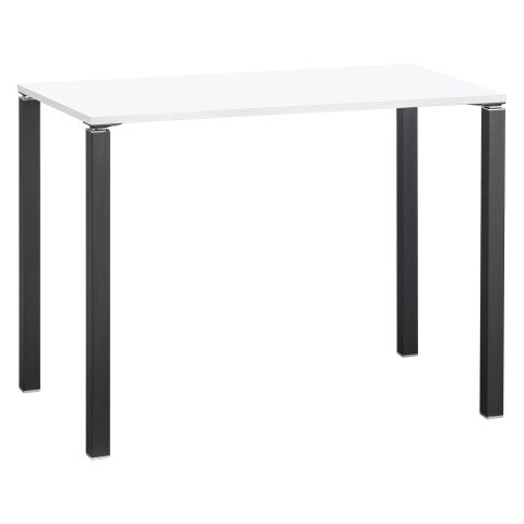 Mesa alta rectangular Eden 140 x 80 cm blanca patas antracitas