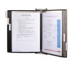 Protège-documents pivotant mural Tarifold Stérifold PVC A4 10 pochettes - 20 vues - coloris noir
