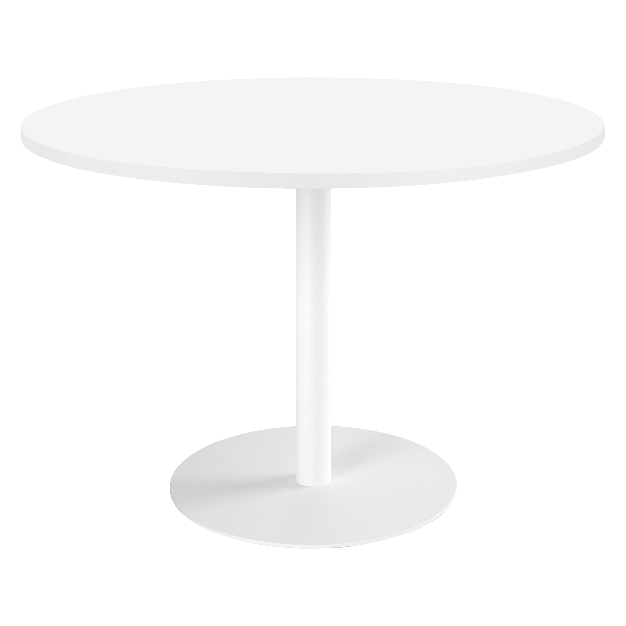 Table ronde plateau diamètre 120 cm Intuitiv pied colonne métal