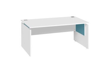 Straight desk Intuitiv' height adjustable full wooden base