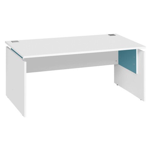 Mesa recta regulable Intuitiv 160 cm Blanco- azul