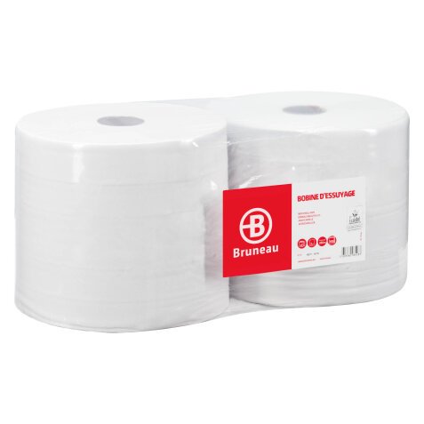 Industrial wiper rolls Bruneau 350 m white - set of 2