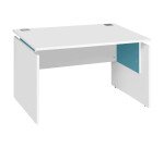 Bureau droit Intuitiv' réglable en hauteur piètement plein bois