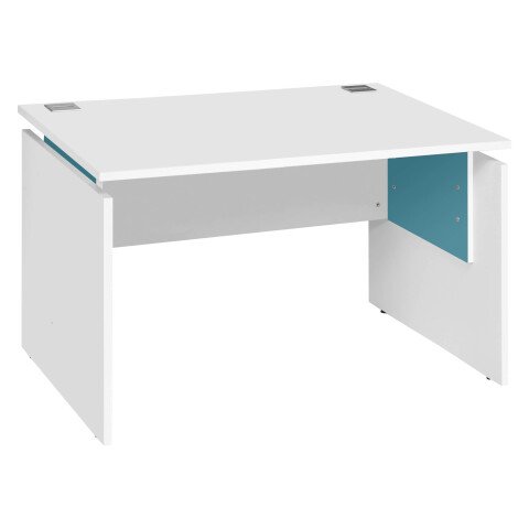 Mesa recta regulable Intuitiv 120 cm Blanco-azul