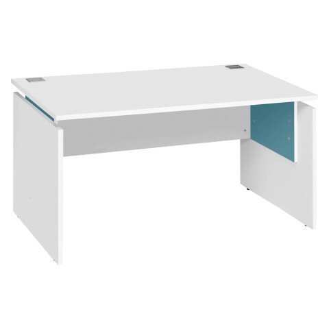 Mesa recta regulable Intuitiv 140 cm Blanco-Azul