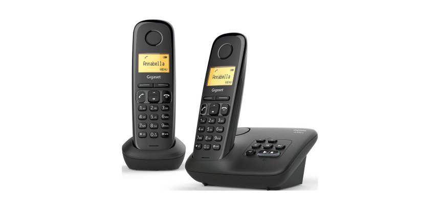 Pack duo téléphone répondeur sans fil Gigaset AL170A Noir