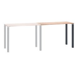 Extensión mesa de reunión alta Eden fondo 60 cm roble 
