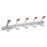 5 Patères murale finition bois Alba