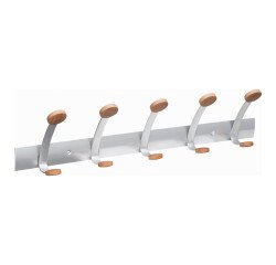 Wandkapstokken met houten afwerking 