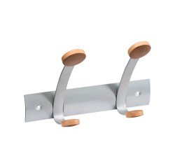 Wandkapstokken met houten afwerking 
