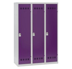 Vestiaire Color - 3 colonnes monobloc/industrie salissante