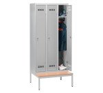 Vestiaire Color - 3 colonnes monobloc/industrie propre