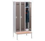 Vestiaire Color - 3 colonnes monobloc/industrie propre