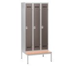 Vestiaire Color - 3 colonnes monobloc/industrie propre