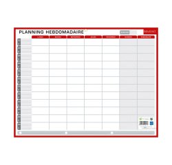 Planning perpétuel Hebdomadaire/Annuel - Effaçable à sec - 32 x 42 cm