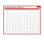 Planning perpétuel Hebdomadaire/Annuel - Effaçable à sec - 32 x 42 cm