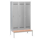 Vestiaire Color - 3 colonnes monobloc/industrie salissante