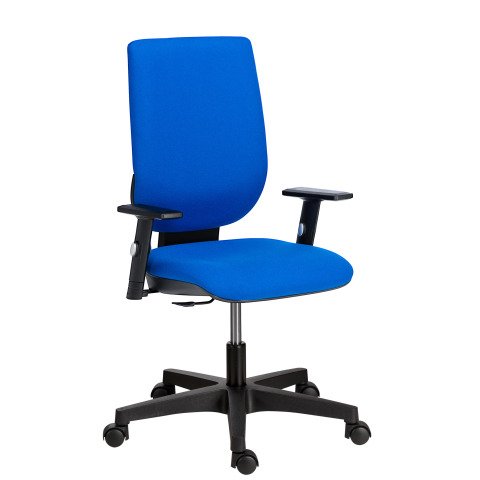 Silla de oficina Nao azul tejido con reposabrazos 1D