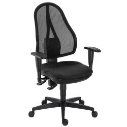 Bureau stoel Holly met netstructuur en nylon voet