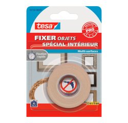 Dubbelzijdige plakband Tesa speciaal voor binnen - lengte 1,5 m 