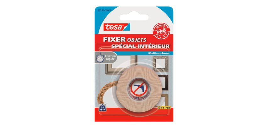 Adhesive tape Tesa double-face for interior use - length 1,5 m 