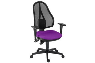Silla de oficina Holly contacto permanente con reposabrazos 3D