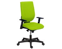 Silla de oficina Nao sincronizada verde con reposabrazos