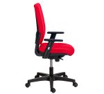 Chaise de bureau NAO tissu non feu, dossier réglable en hauteur, avec ou sans accoudoirs, mécanisme synchrone, pieds noirs