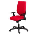 Chaise de bureau NAO tissu non feu, dossier réglable en hauteur, avec ou sans accoudoirs, mécanisme synchrone, pieds noirs