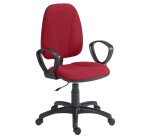 Chaise de bureau TWISTY tissu - avec ou sans accoudoirs - Mécanisme Contact permanent - Pieds noir