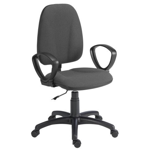 Silla de oficina Twisty grafito con reposabrazos